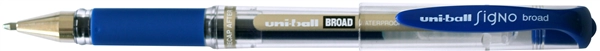 Een uni-ball gelpen signo broad um153c blauw koop je bij NiceSupplies.nl