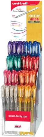 Een uni-ball gelpen signo glitter 120 stuks display koop je bij NiceSupplies.nl