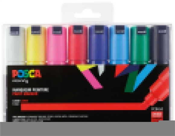 Een uni-ball pigmentmarker posca pc-8k 16 stuks etui assorti koop je bij NiceSupplies.nl