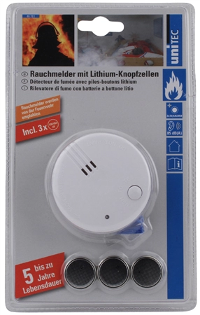 Een unitec rookmelder ce mini wit alarmsignal ca 85 db koop je bij NiceSupplies.nl