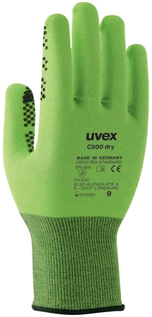 Een uvex snijbescherming-handschoenen c500 dry gr.06 lime/antraciet koop je bij NiceSupplies.nl