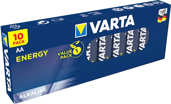 Een varta alkaline batterij energy mignon aa-lr6 koop je bij NiceSupplies.nl