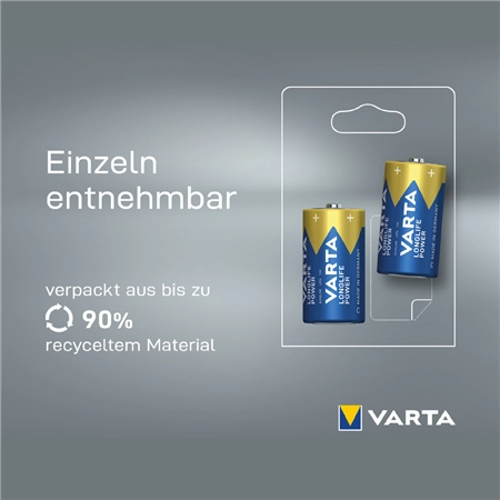 Een varta alkaline batterij longlife power baby (c) 6stuks koop je bij NiceSupplies.nl