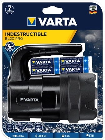 Een varta handschijnwerper indestructible bl20 pro inkl 6xaa koop je bij NiceSupplies.nl