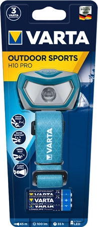 Een varta led-koplamp 'outdoor sports h10 pro' blauw/grijs koop je bij NiceSupplies.nl