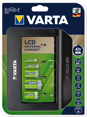 Een varta oplader lcd universele charger+ zonder inhoud koop je bij NiceSupplies.nl