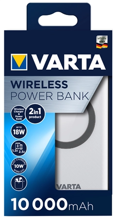 Een varta vervangingsaccu 'wireless power bank' 10 000 mah wit koop je bij NiceSupplies.nl