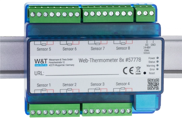 Een w&t webthermograph 8x zur erfassung von 8 temperaturpuntn koop je bij NiceSupplies.nl