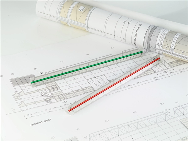 Een wedo driehoek-schaalstok architekt van aluminium zilver koop je bij NiceSupplies.nl