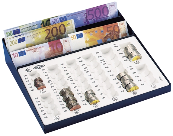 Een wedo euro geldtelplateau-umr?stset wit 266x162x31mm koop je bij NiceSupplies.nl