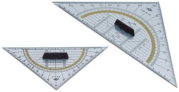 Een wedo geodriehoek hypotenusa 250mm met afneembaar grip koop je bij NiceSupplies.nl