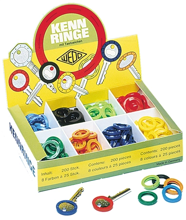 Een wedo sleutelkennrings 200 stuks sortimentsdoos koop je bij NiceSupplies.nl