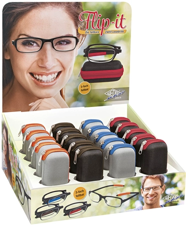 Een wedo vouw-leesbrillen flip-it 20 stuks display assorti koop je bij NiceSupplies.nl