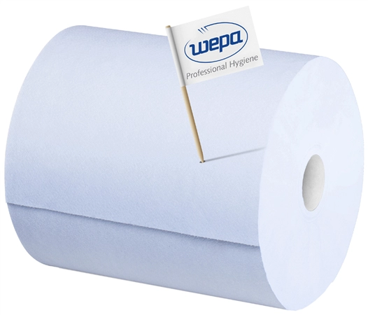 Een wepa poetsrol comfort-3-laags-blauw-350 m koop je bij NiceSupplies.nl