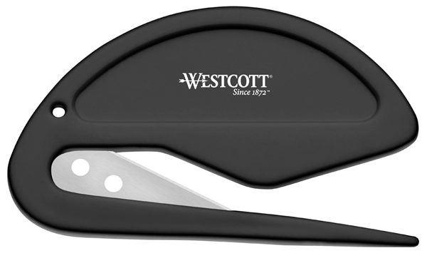 Een westcott briefopener moderne vorm metaalklinge zwart koop je bij NiceSupplies.nl