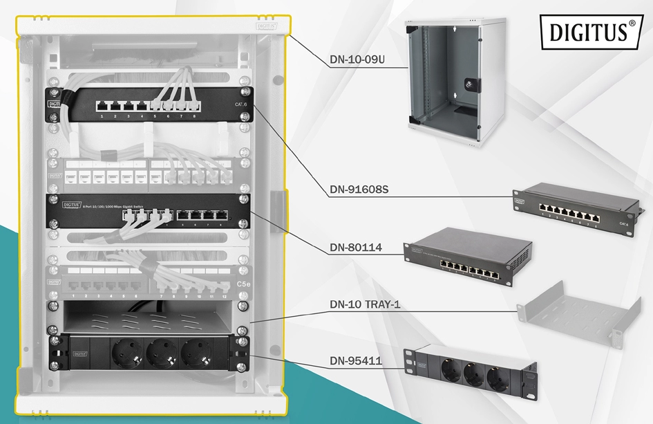 Een DIGITUS Netzwerk-Set koop je bij NiceSupplies.nl