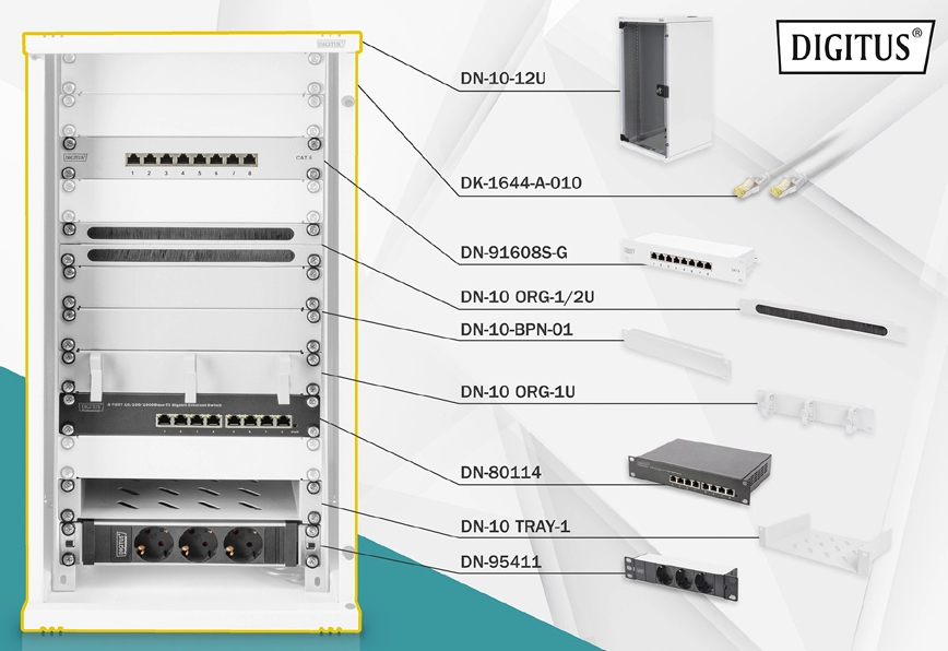 Een DIGITUS Netzwerk-Set koop je bij NiceSupplies.nl