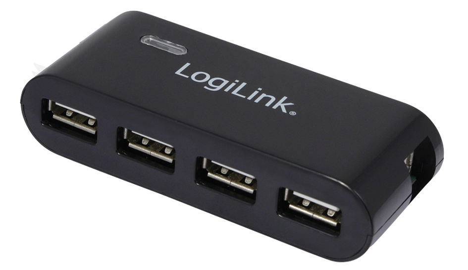 Een Log.USB Hub 4-P. sw koop je bij NiceSupplies.nl