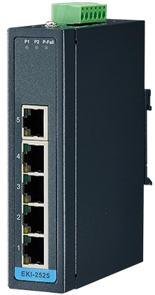 Een advantech unmanaged industrial ethernet switch 5 port koop je bij NiceSupplies.nl