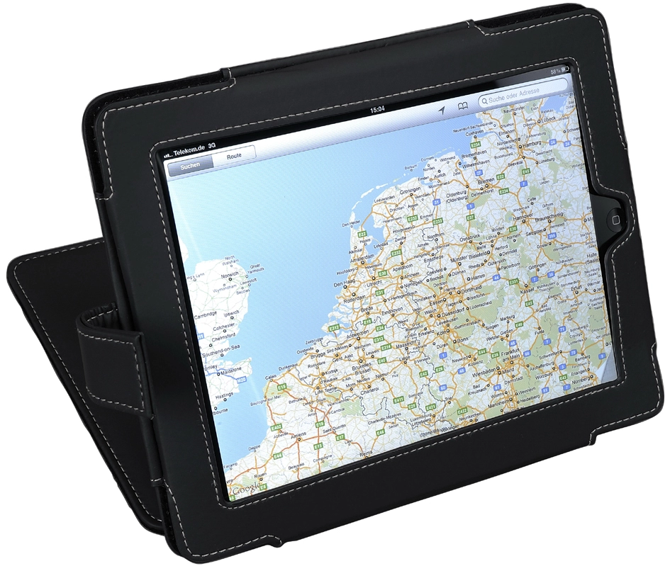 Een alassio portfolio voor ipad 1-2 zwart koop je bij NiceSupplies.nl