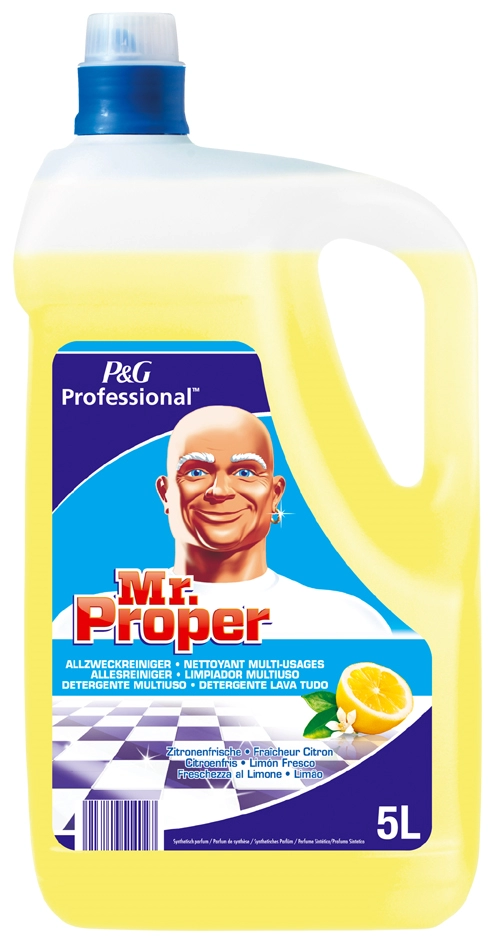 Een allesreiniger mr proper lemon 5liter koop je bij NiceSupplies.nl