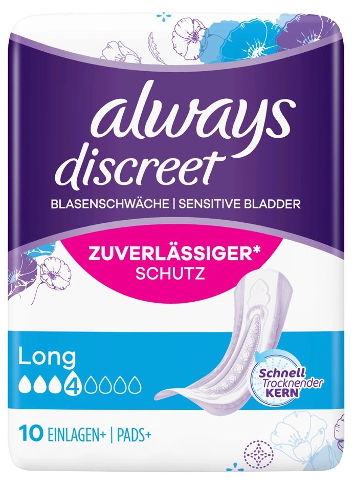 Een always discreet incontinentie-inlegger long big pak koop je bij NiceSupplies.nl