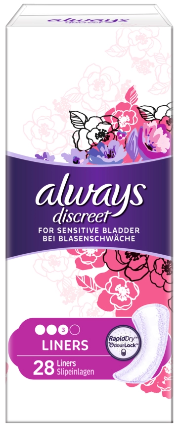 Een always discreet incontinentie luier liner koop je bij NiceSupplies.nl