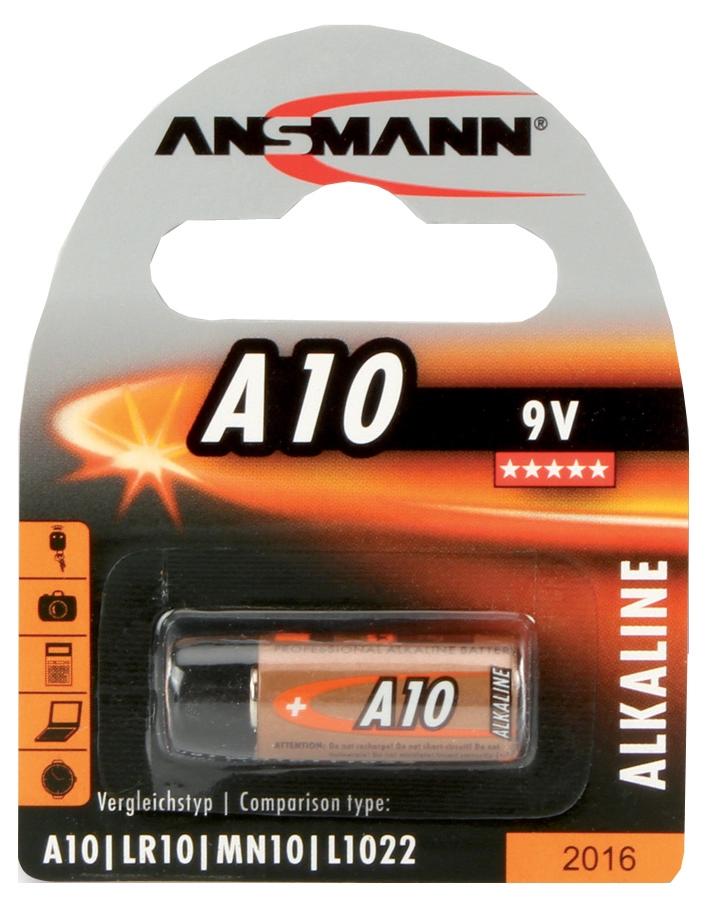 Een ansmann alkaline batterij a10 9 volt 1 op blister koop je bij NiceSupplies.nl