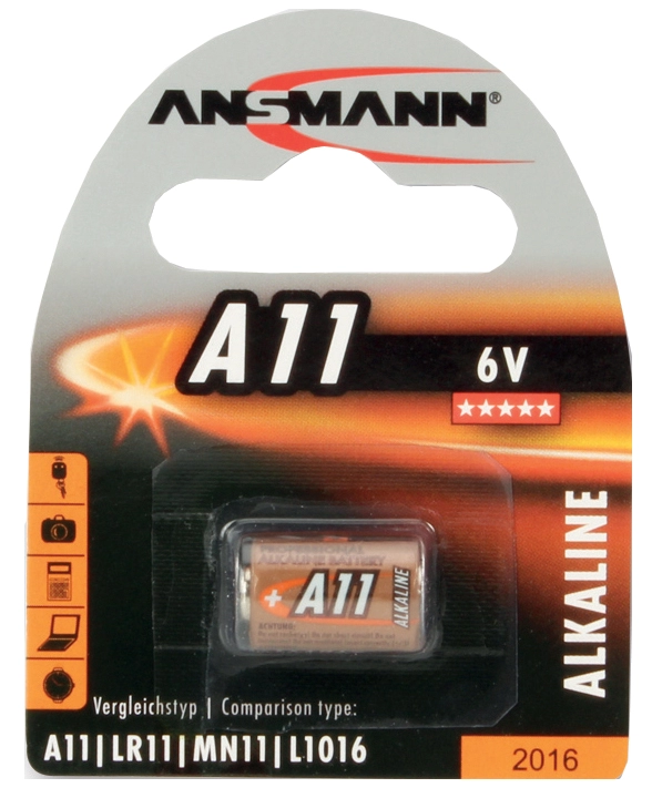 Een ansmann alkaline batterij a11 6 volt 1 op blister koop je bij NiceSupplies.nl