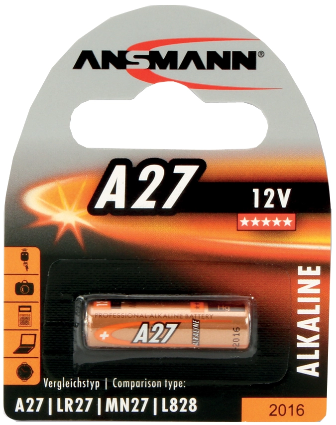 Een ansmann alkaline batterij a27 12 volt 1 op blister koop je bij NiceSupplies.nl