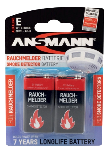 Een ansmann alkaline batterij e-blok 6lr61 9 volt 2 stuks blister koop je bij NiceSupplies.nl