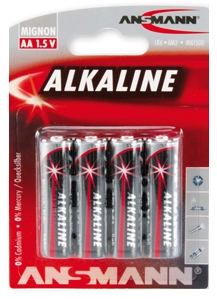 Een ansmann alkaline batterij red mignon aa 4 stuks blister koop je bij NiceSupplies.nl