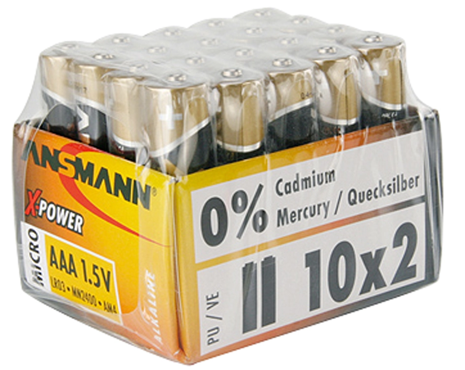 Een ansmann alkaline batterij x-power 9v e-blok 10 stuks display koop je bij NiceSupplies.nl