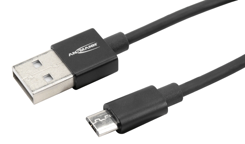 Een ansmann data-en laadkabel usb-a-micro usb-b 1 200 mm koop je bij NiceSupplies.nl