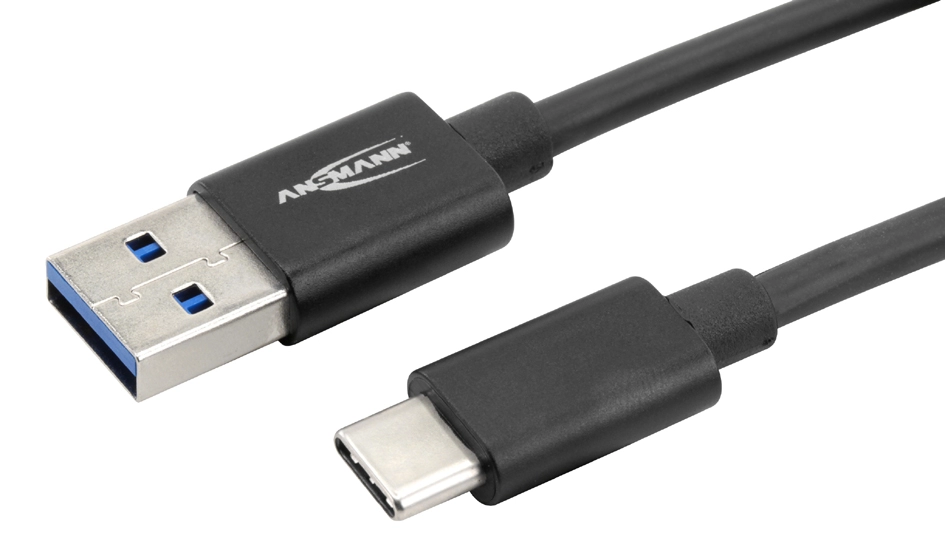 Een ansmann data-en laadkabel usb-a-usb-c 1 200 mm zwart koop je bij NiceSupplies.nl