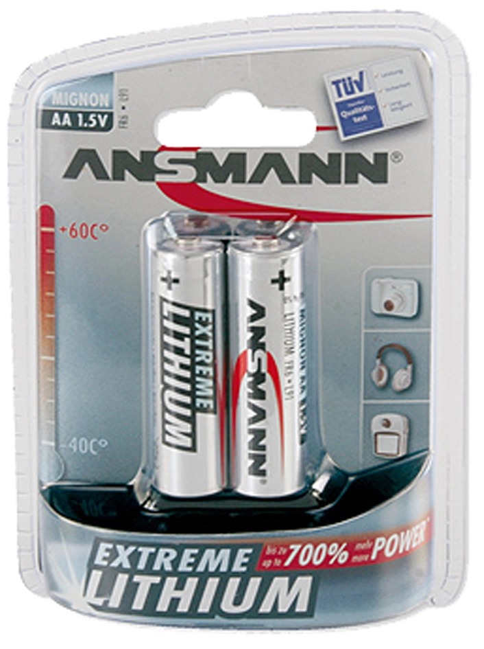 Een ansmann extreeme lithium batterij mignon aa 4 stuks blister koop je bij NiceSupplies.nl