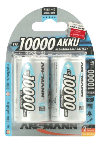 Een ansmann maxe nimh accu mono d 2 stuks blister 5 000 mah koop je bij NiceSupplies.nl