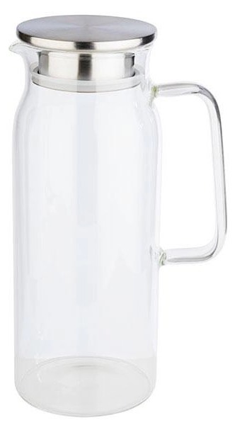 Een aps glazen karaf met deksel 1,5 liter glas/edelstaal koop je bij NiceSupplies.nl