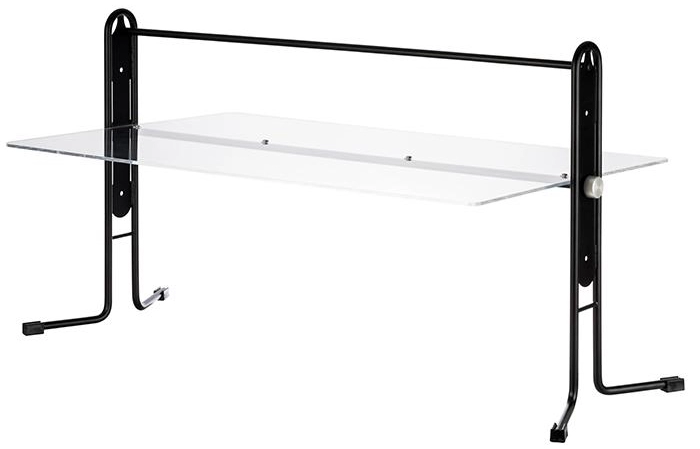 Een aps hygienebescherm buffet guard zwart/transparant koop je bij NiceSupplies.nl