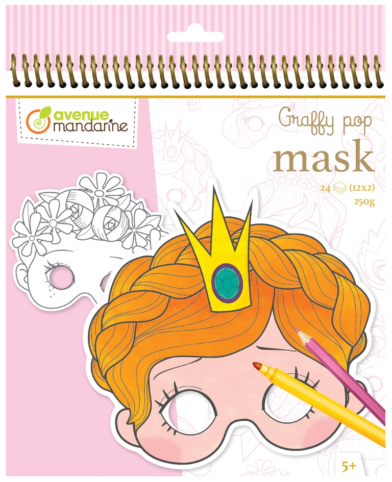 Een avenue mandarine maskenverfboek girl koop je bij NiceSupplies.nl