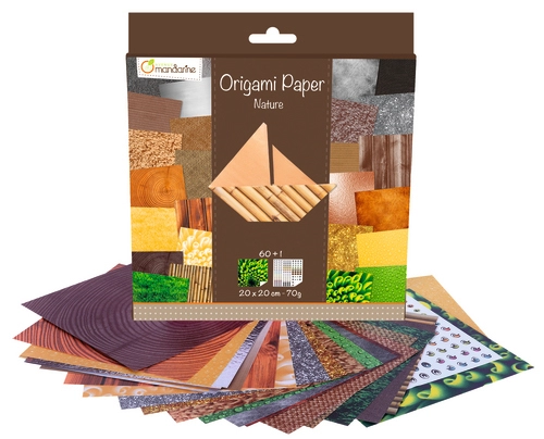 Een avenue mandarine origami-vouwblaadjes papier natuur koop je bij NiceSupplies.nl