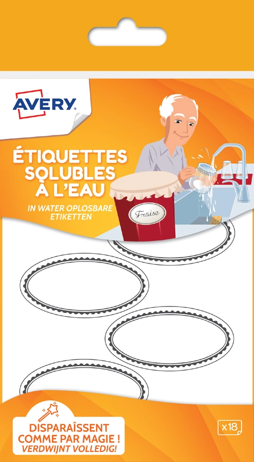 Een avery etiquettes solubles à l'eau ovaal koop je bij NiceSupplies.nl