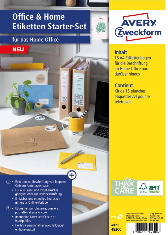 Een avery zweckform etiketten starter-set office en home koop je bij NiceSupplies.nl