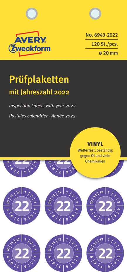 Een avery zweckform pr?fplaketten 2025 vinyl blauw 20 mm koop je bij NiceSupplies.nl