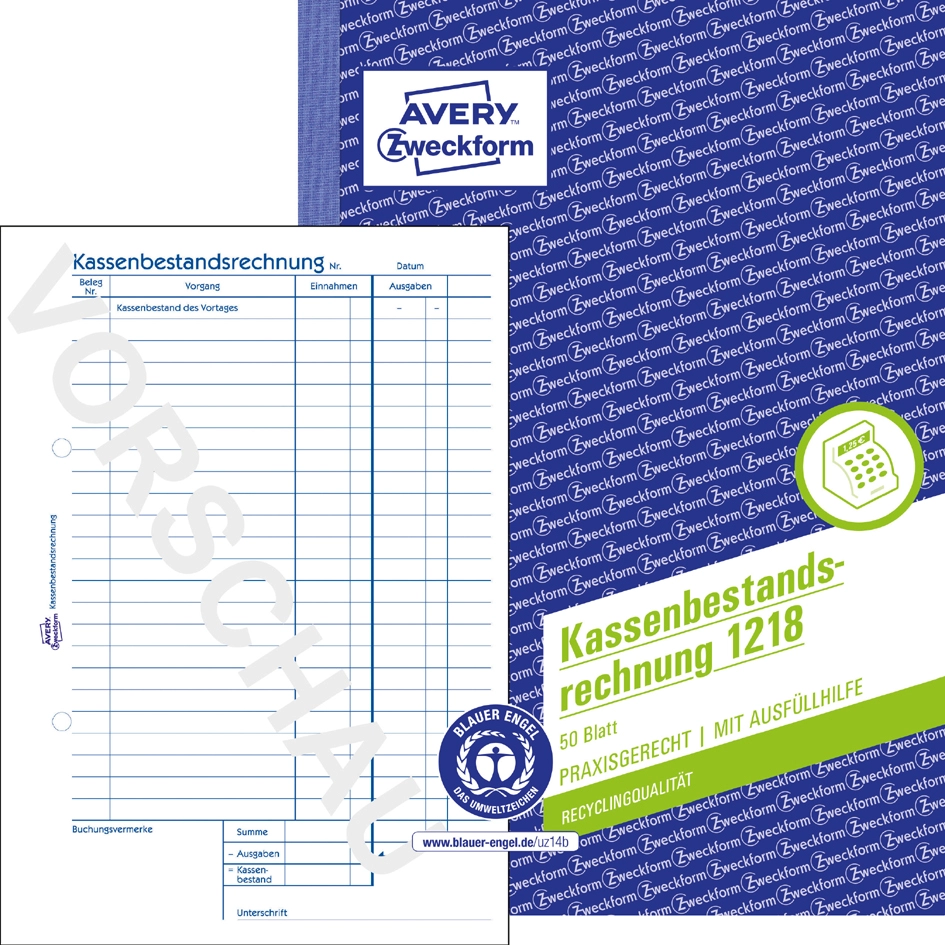 Een avery zweckform recycling-formularbuch kassenbericht a5 koop je bij NiceSupplies.nl