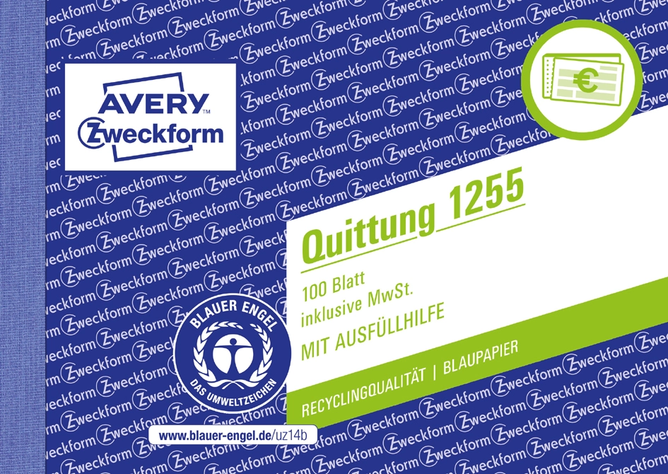 Een avery zweckform recycling-formularbuch qittung inkl. mwst. koop je bij NiceSupplies.nl