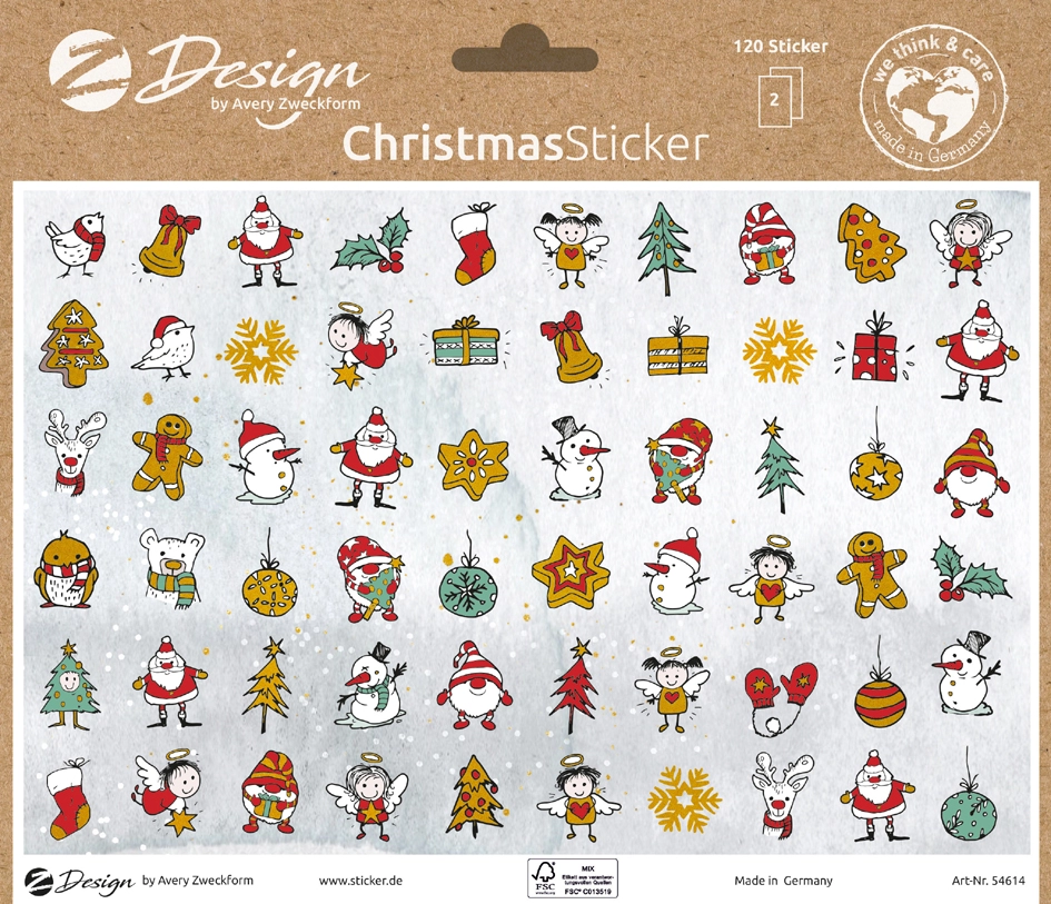 Een avery zweckform zdesign trend sticker kerst koop je bij NiceSupplies.nl