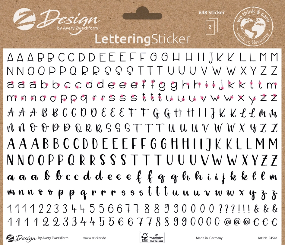 Een avery zweckform zdesign trend sticker lettering icons koop je bij NiceSupplies.nl