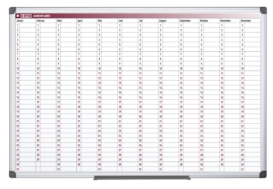 Een bi-office planbord jahresplaner 900x600 mm koop je bij NiceSupplies.nl