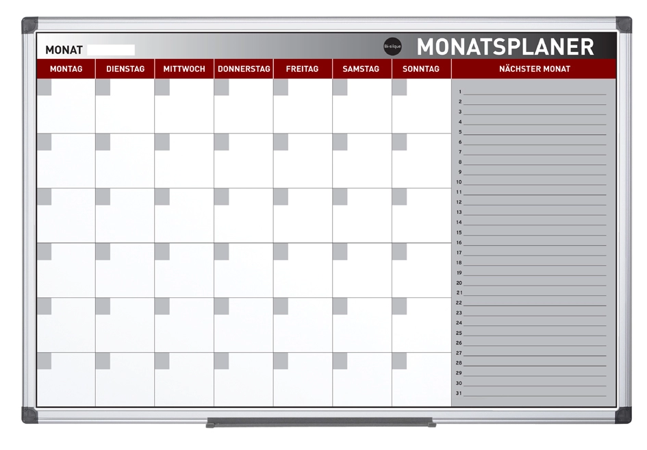 Een bi-office planbord maandsplaner 900x600 mm koop je bij NiceSupplies.nl